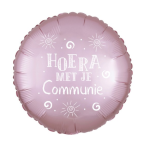 Communieballon oud roze