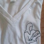 T-shirt met lijntekening