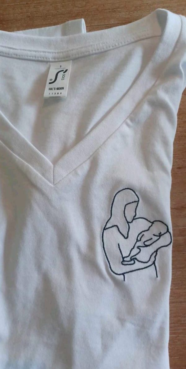 T-shirt met lijntekening
