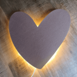 nachtlampjes hart in hout/vilt