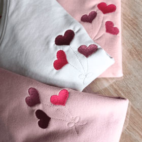 Hartjespost geborduurd