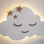 wandlampje boven de wolken